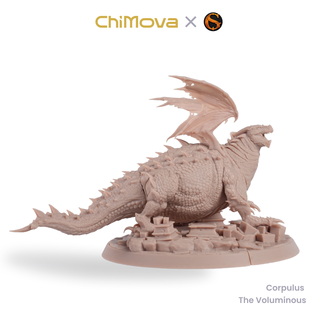 SolGood Creations Corpulus the Voluminous unpainted resin miniature for DND tabletop gaming and collectors, view 1