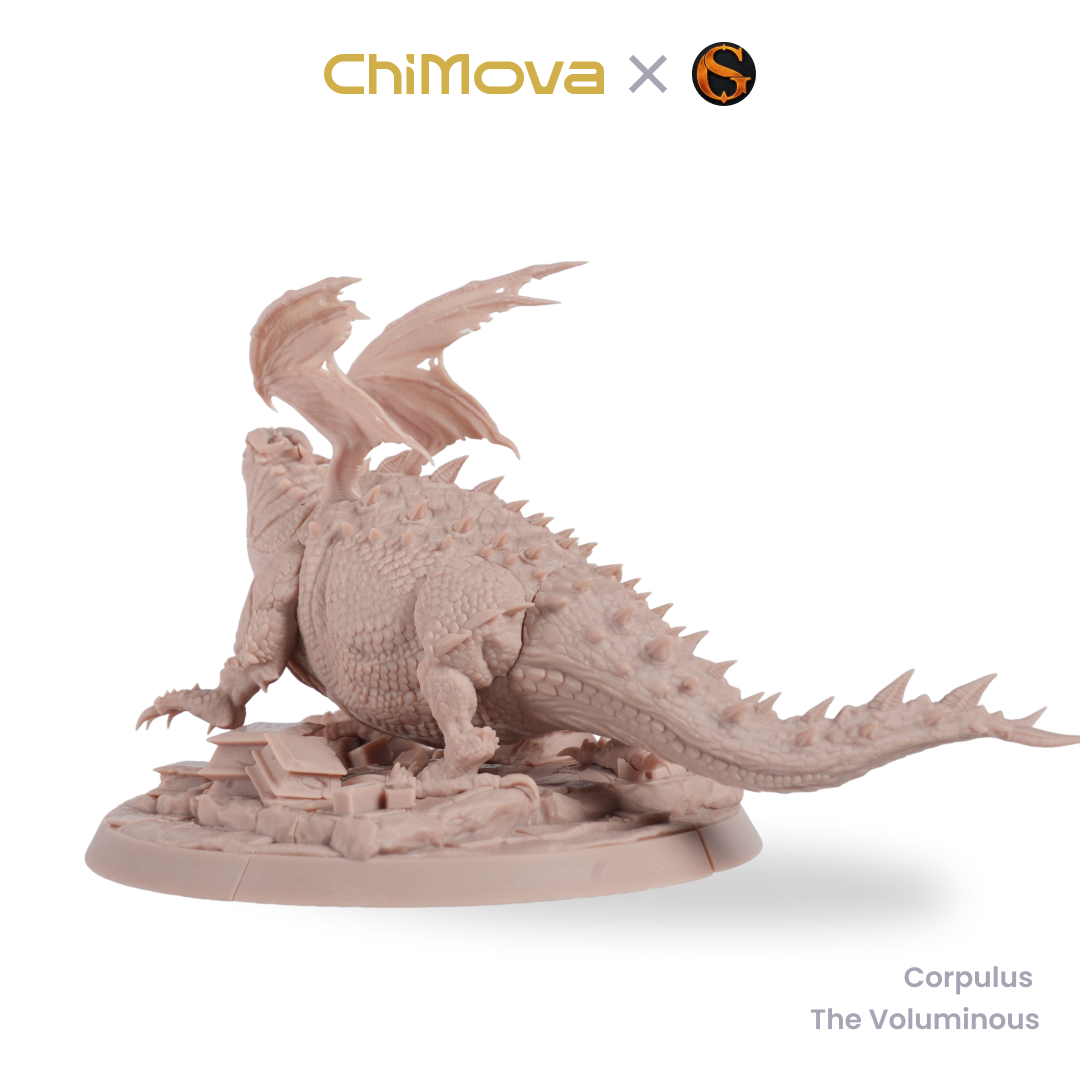 SolGood Creations Corpulus the Voluminous unpainted resin miniature for DND tabletop gaming and collectors, view 3
