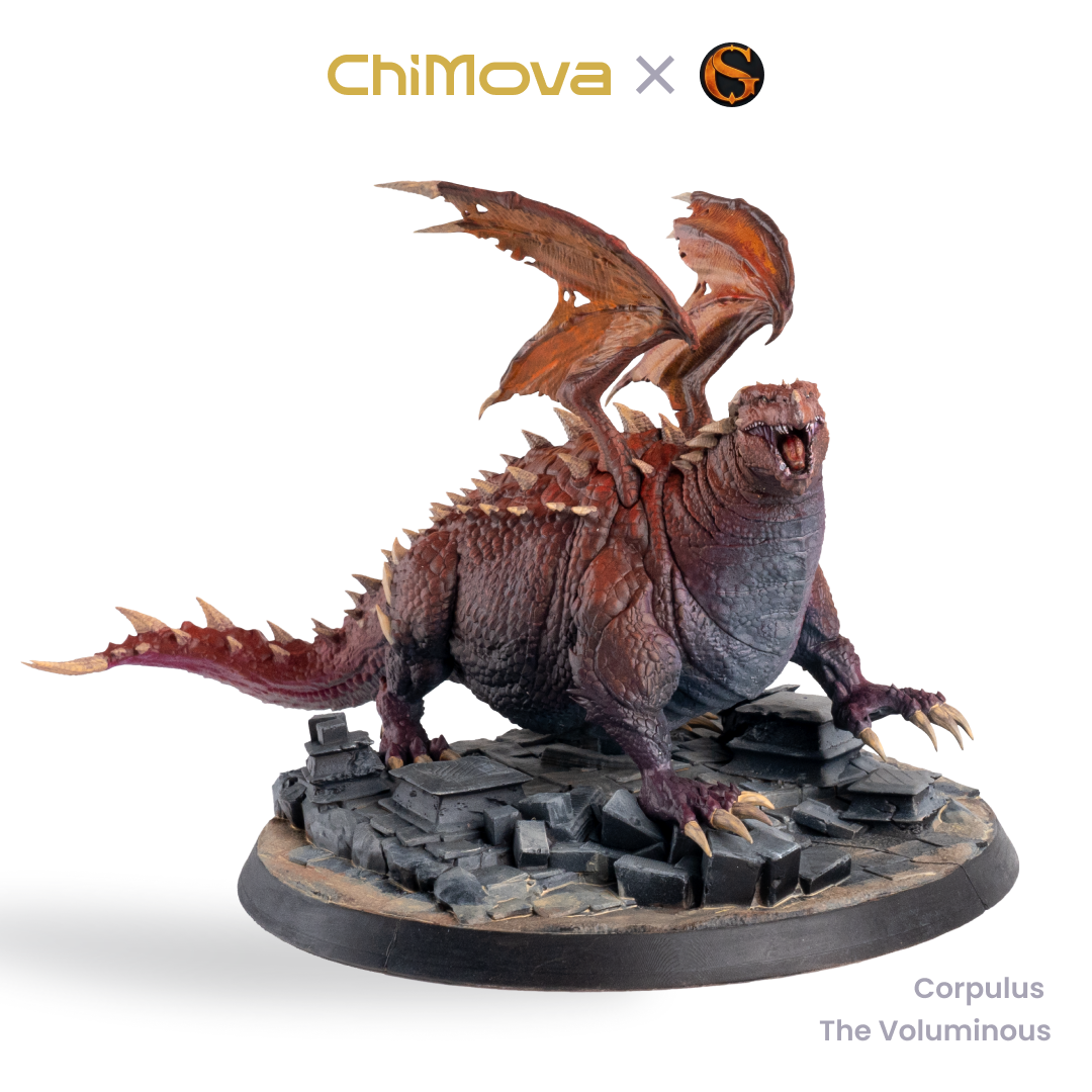 SolGood Creations Corpulus the Voluminous hand painted resin miniature for DND tabletop gaming and collectors, view 1