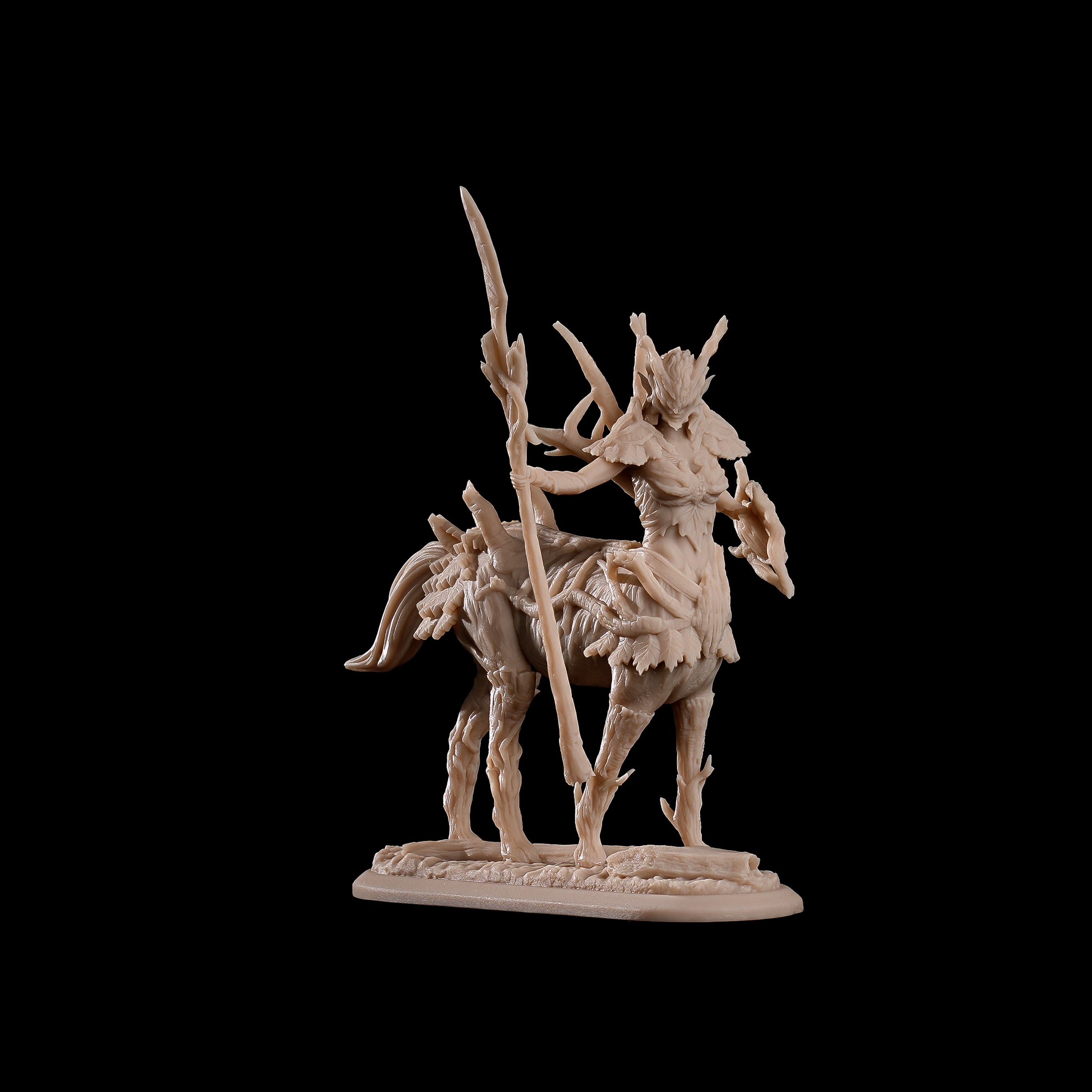 Unpainted Crestborn Centaurs 32mm scale miniature, raw resin Sylvan protector model for DND and tabletop RPGs.
