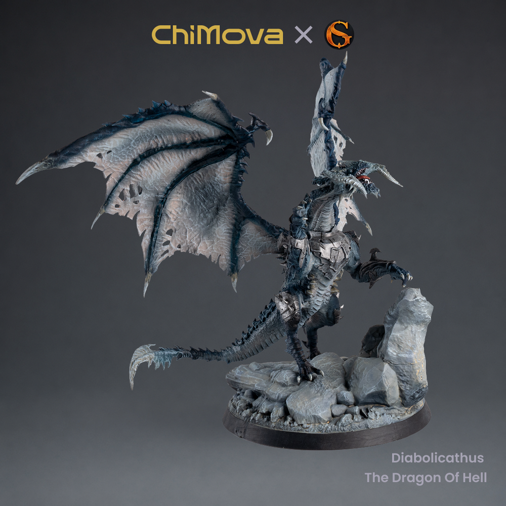 SolGood Creations: Diabolicathus, the Dragon of Hell - Hand Painted