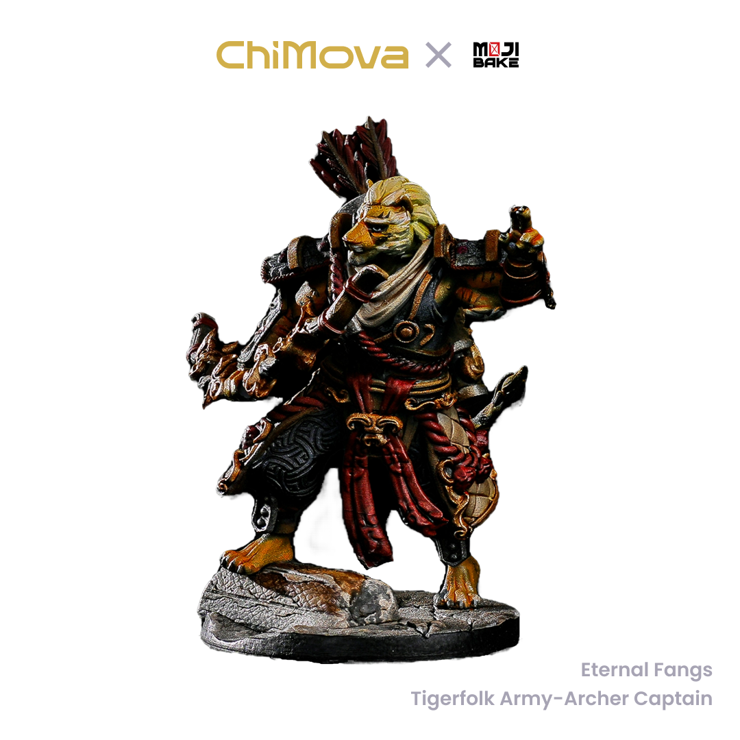 Mojibake Collectibles: Eternal Fangs: Battle for Xiuyu - Hand-Painted Tigerfolk Army Set - Hand Painted 32mm Miniature Set for DND
