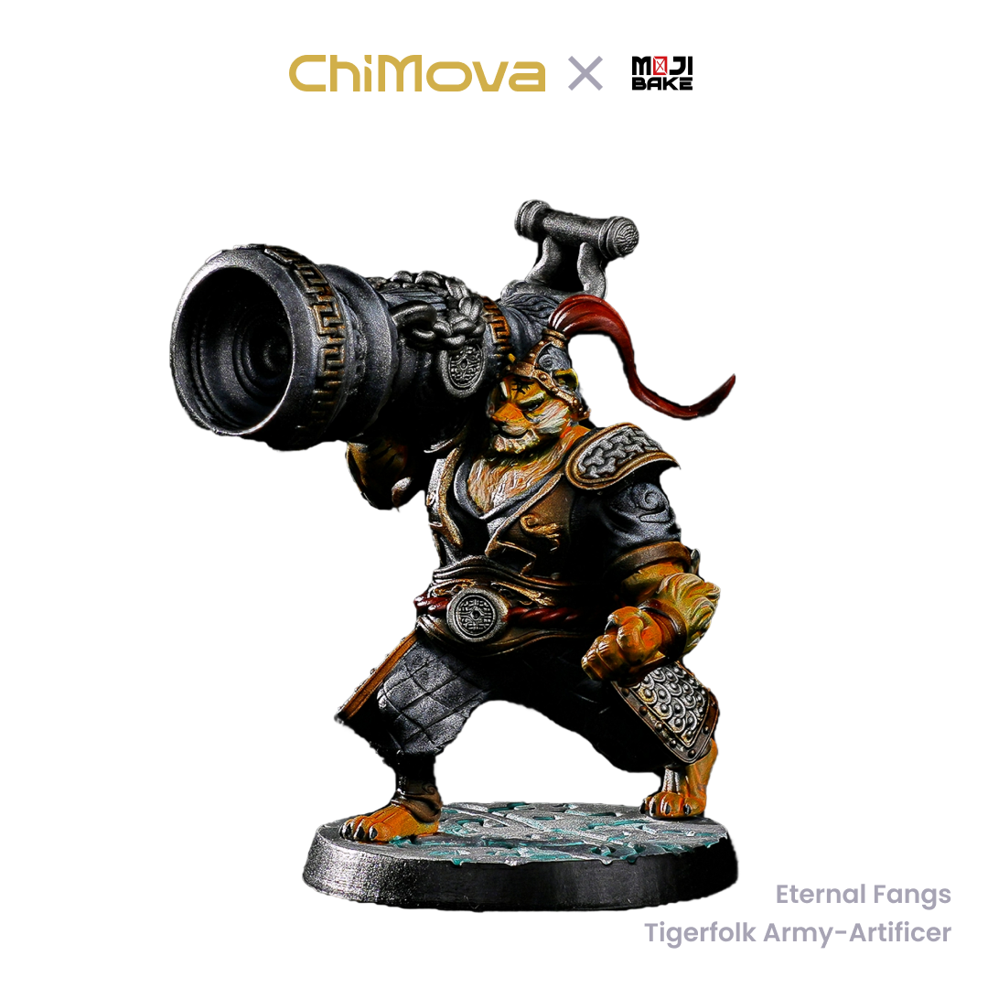 Mojibake Collectibles: Eternal Fangs: Battle for Xiuyu - Hand-Painted Tigerfolk Army Set - Hand Painted 32mm Miniature Set for DND