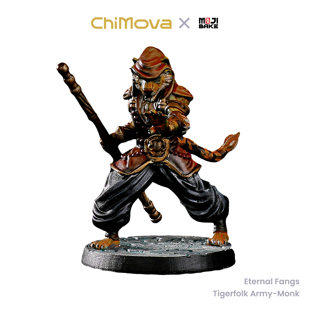 Mojibake Collectibles: Eternal Fangs: Battle for Xiuyu - Hand-Painted Tigerfolk Army Set - Hand Painted 32mm Miniature Set for DND