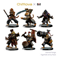 Mojibake Collectibles: Eternal Fangs: Battle for Xiuyu - Hand-Painted Tigerfolk Army Set - Hand Painted 32mm Miniature Set for DND