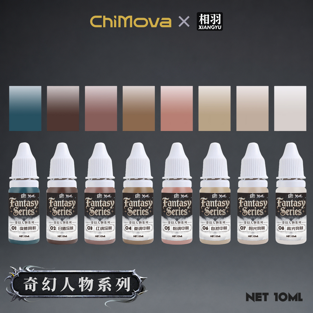 Water-Based Fantasy Skin Tone Paint Series for Miniatures, Gundam, Dioramas & Figure Painting