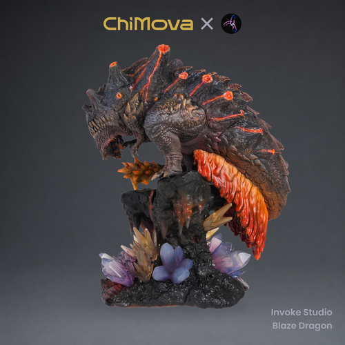 Invoke Studio: Blaze Dragon - Hand Painted
