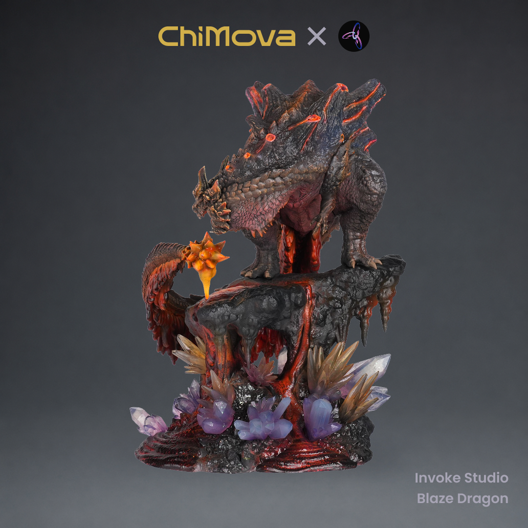 Invoke Studio: Blaze Dragon - Hand Painted