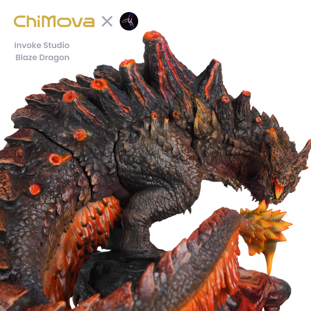 Invoke Studio: Blaze Dragon - Hand Painted Display Model for DND & TRPG