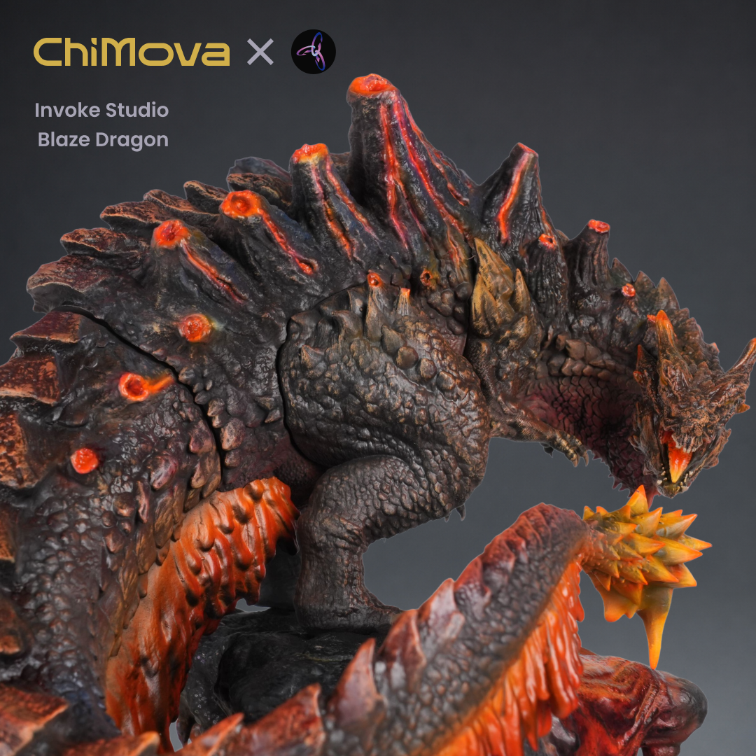 Invoke Studio: Blaze Dragon - Hand Painted