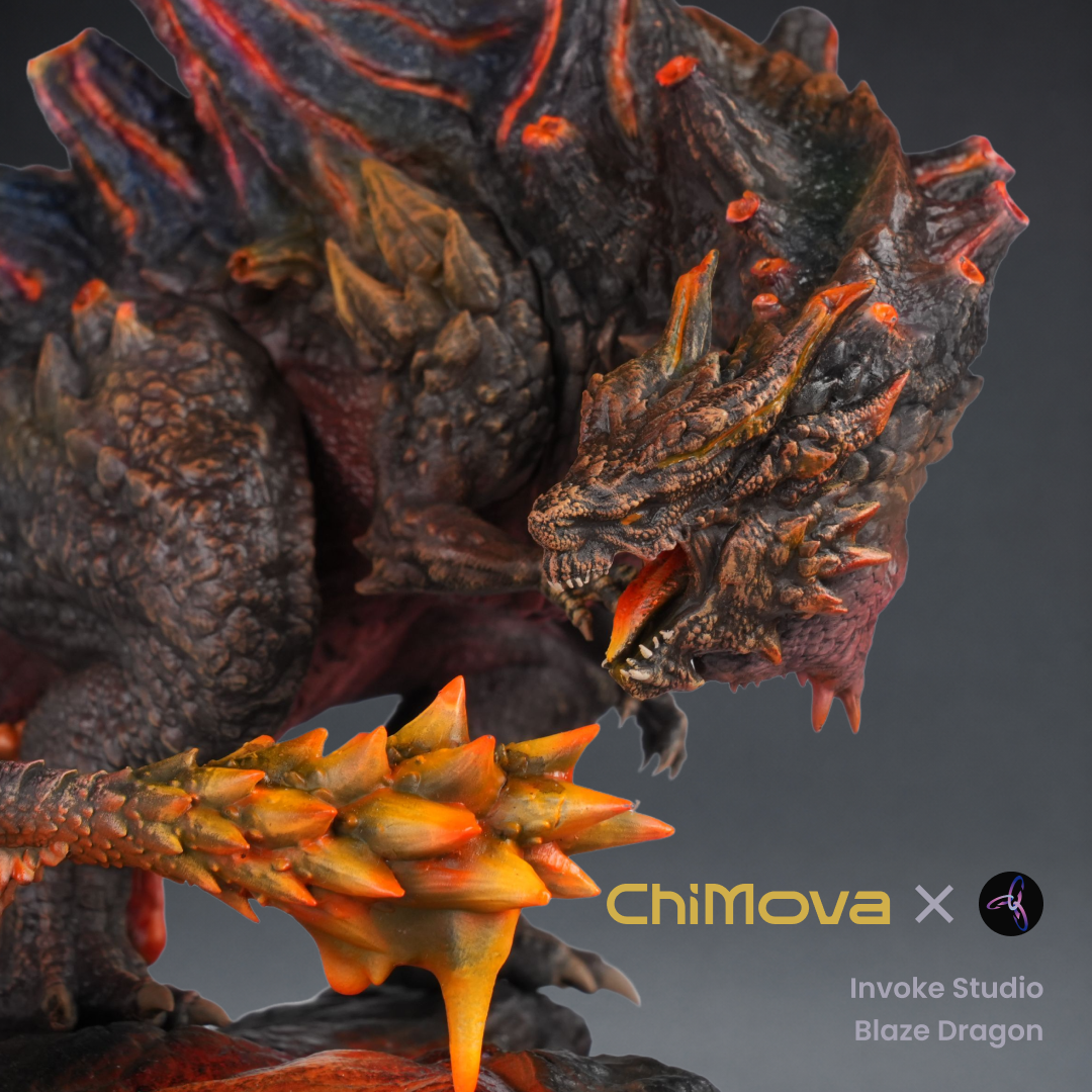 Invoke Studio: Blaze Dragon - Hand Painted
