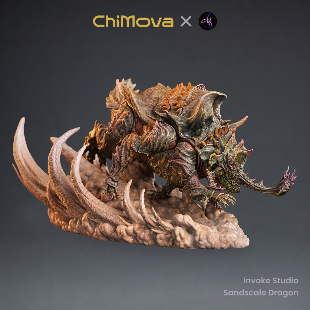 Invoke Studio: Sandscale Dragon - Hand Painted