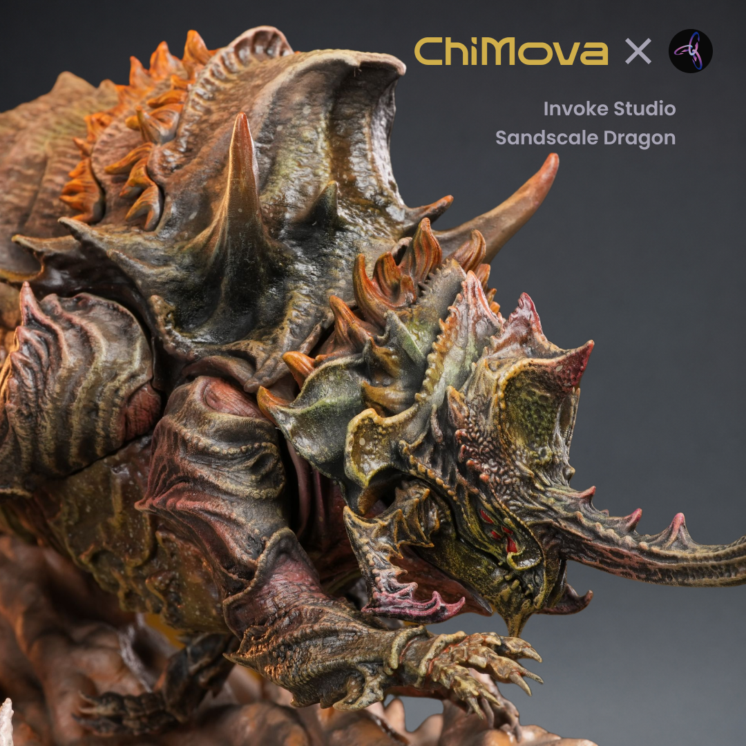 Invoke Studio: Sandscale Dragon - Hand Painted