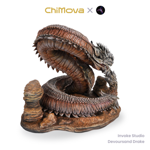 Invoke Studio Devoursand Drake hand painted display model for DND tabletop gaming and collectors, view 2
