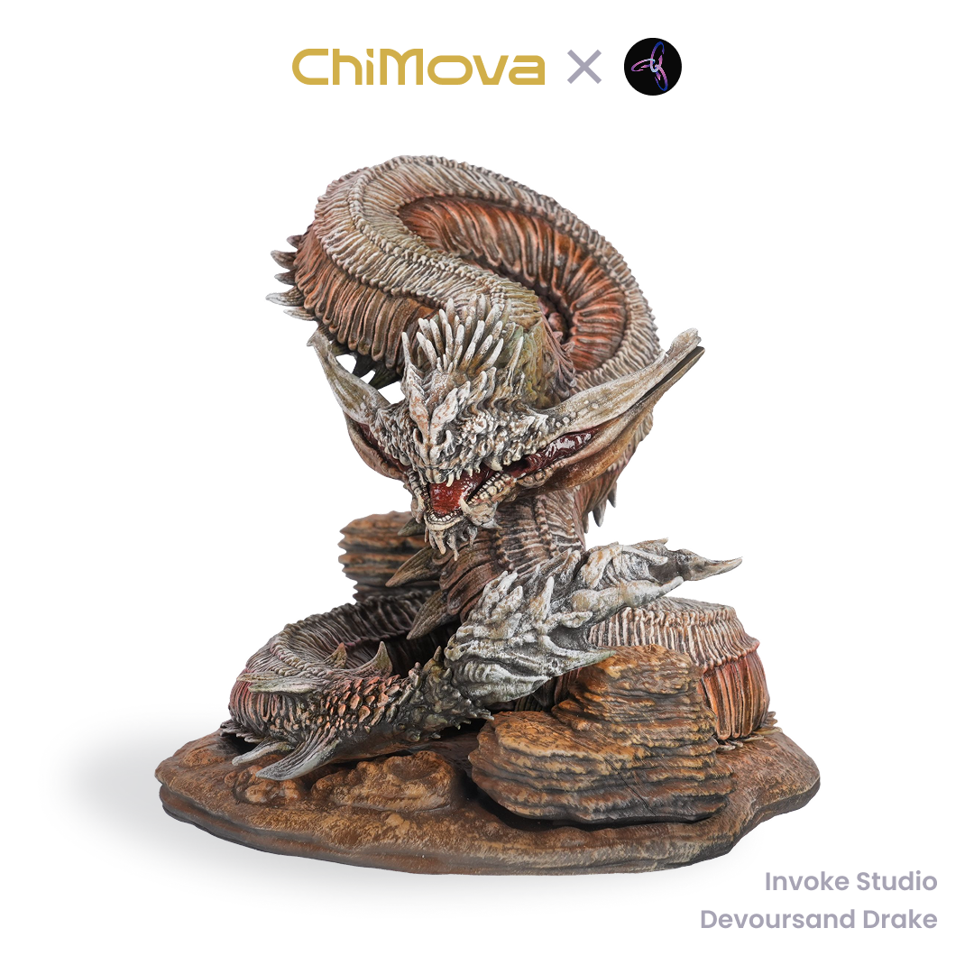 Invoke Studio Devoursand Drake hand painted display model for DND tabletop gaming and collectors, view 3
