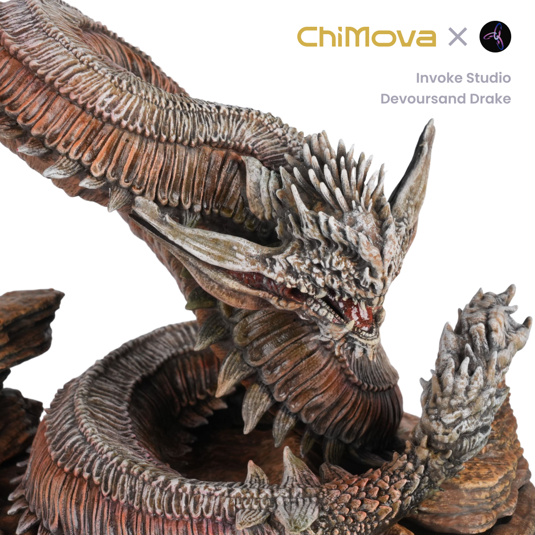 Invoke Studio Devoursand Drake hand painted display model for DND tabletop gaming and collectors, view 4