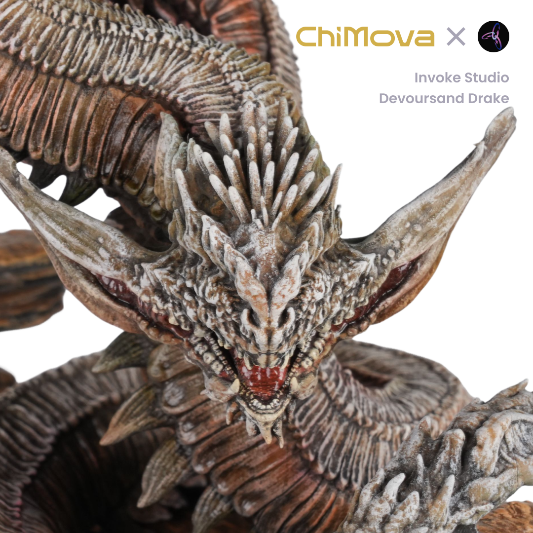 Invoke Studio Devoursand Drake hand painted display model for DND tabletop gaming and collectors, view 5