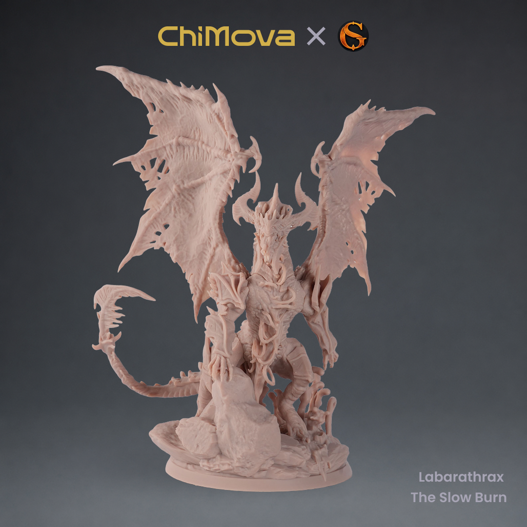 SolGood Creations: Diabolicathus, the Dragon of Hell - Hand Painted