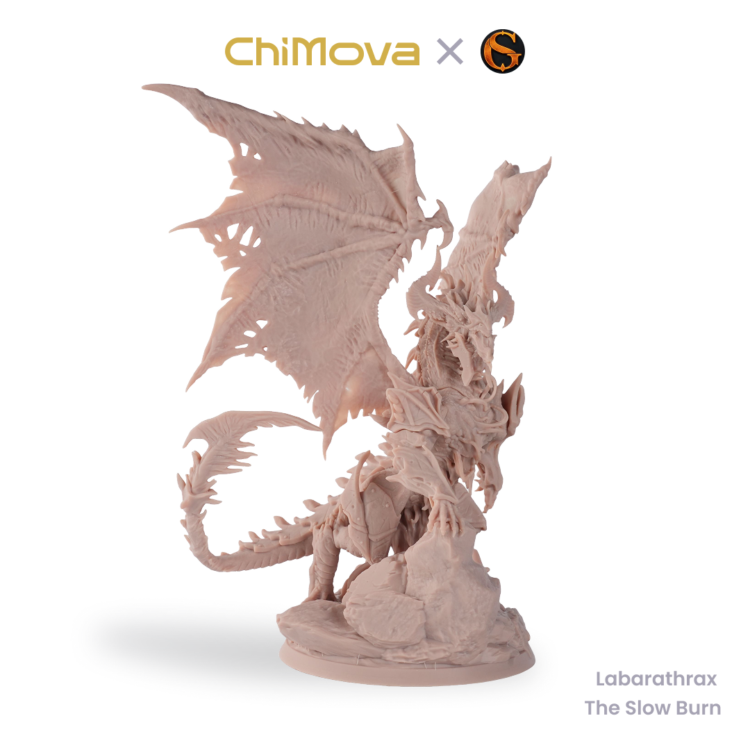 SolGood Creations: Labarathrax the Slow Burn - Unpainted 100mm Monster Model for DND & TRPG