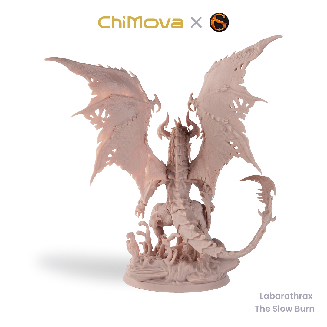 SolGood Creations: Labarathrax the Slow Burn - Unpainted 100mm Monster Model for DND & TRPG