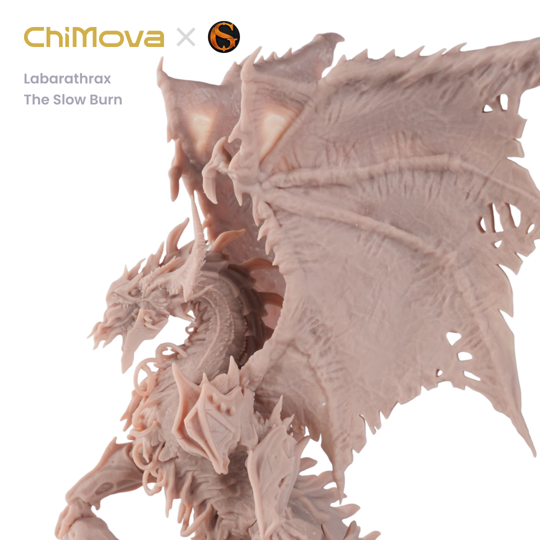 SolGood Creations: Labarathrax the Slow Burn - Unpainted 100mm Monster Model for DND & TRPG