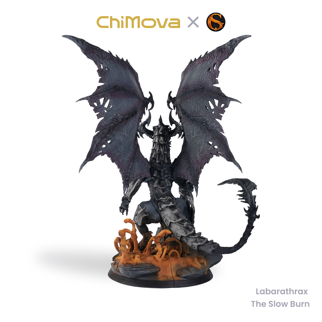 SolGood Creations Labarathrax the Slow Burn hand painted 75mm display model for DND tabletop gaming and collectors, view 5