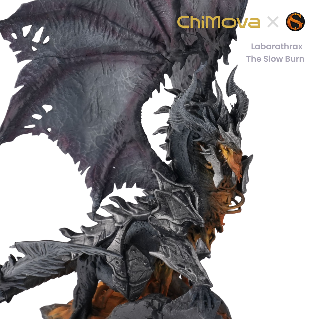 SolGood Creations Labarathrax the Slow Burn hand painted 75mm display model for DND tabletop gaming and collectors, view 4