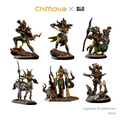 Mojibake Collectibles: Legends of Aetheron: Sylvan Elf Army Pack - Hand Painted 32mm Resin Miniature Set for DND & TRPG