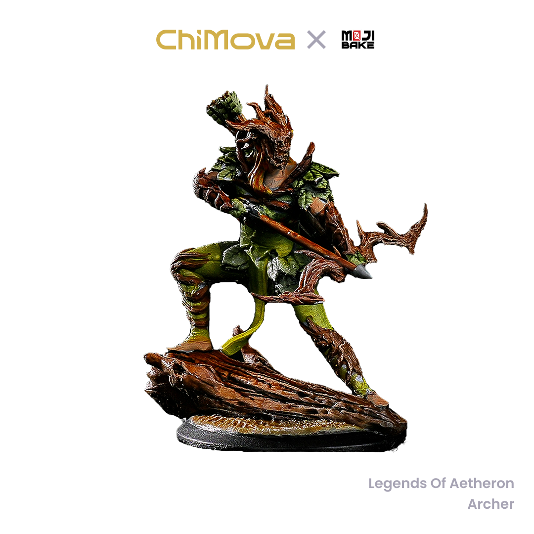 Mojibake Collectibles Legends of Aetheron: Sylvan Elf Army Pack hand painted 32mm resin miniature set for DND tabletop gaming and collectors, view 4