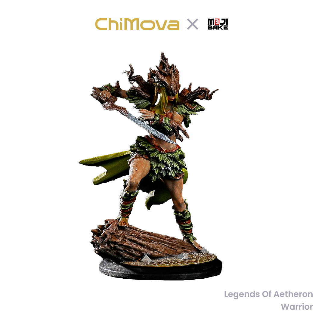Mojibake Collectibles Legends of Aetheron: Sylvan Elf Army Pack hand painted 32mm resin miniature set for DND tabletop gaming and collectors, view 6