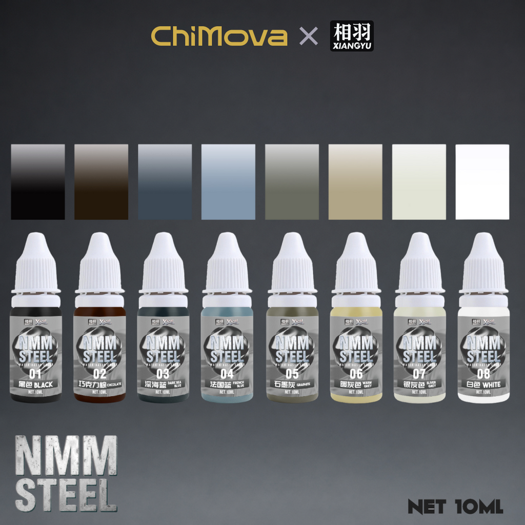 NMM Gold & Silver Series Water-Based Paints for Miniatures, Gundam, Dioramas & Figure Painting