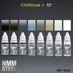 NMM Gold & Silver Series Water-Based Paints for Miniatures, Gundam, Dioramas & Figure Painting