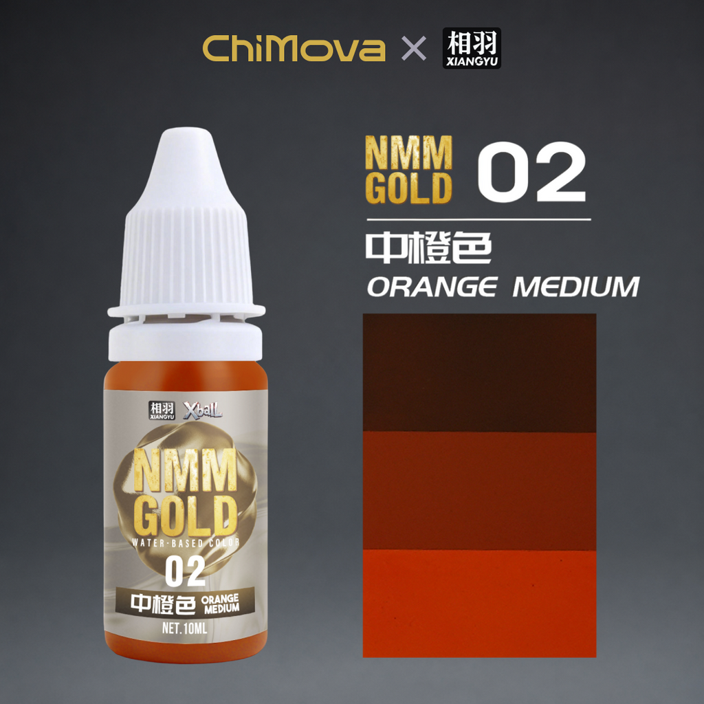 NMM Gold & Silver Series Water-Based Paints for Miniatures, Gundam, Dioramas & Figure Painting