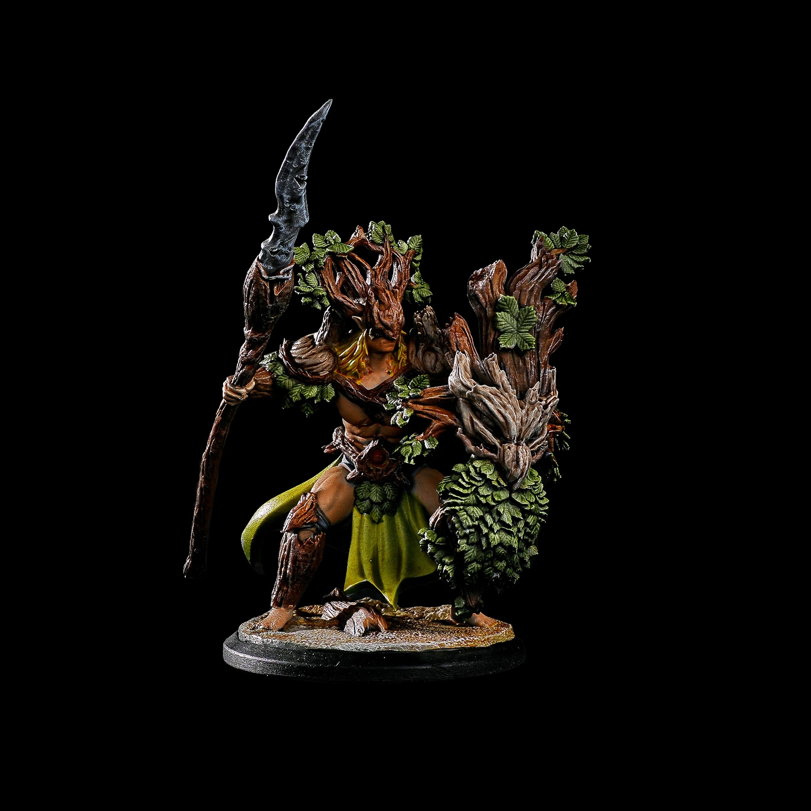 Pro-painted 32mm Thornsunder Champion, fantasy miniature for DND, wargame miniature proxy for Warhammer, 3D printed.