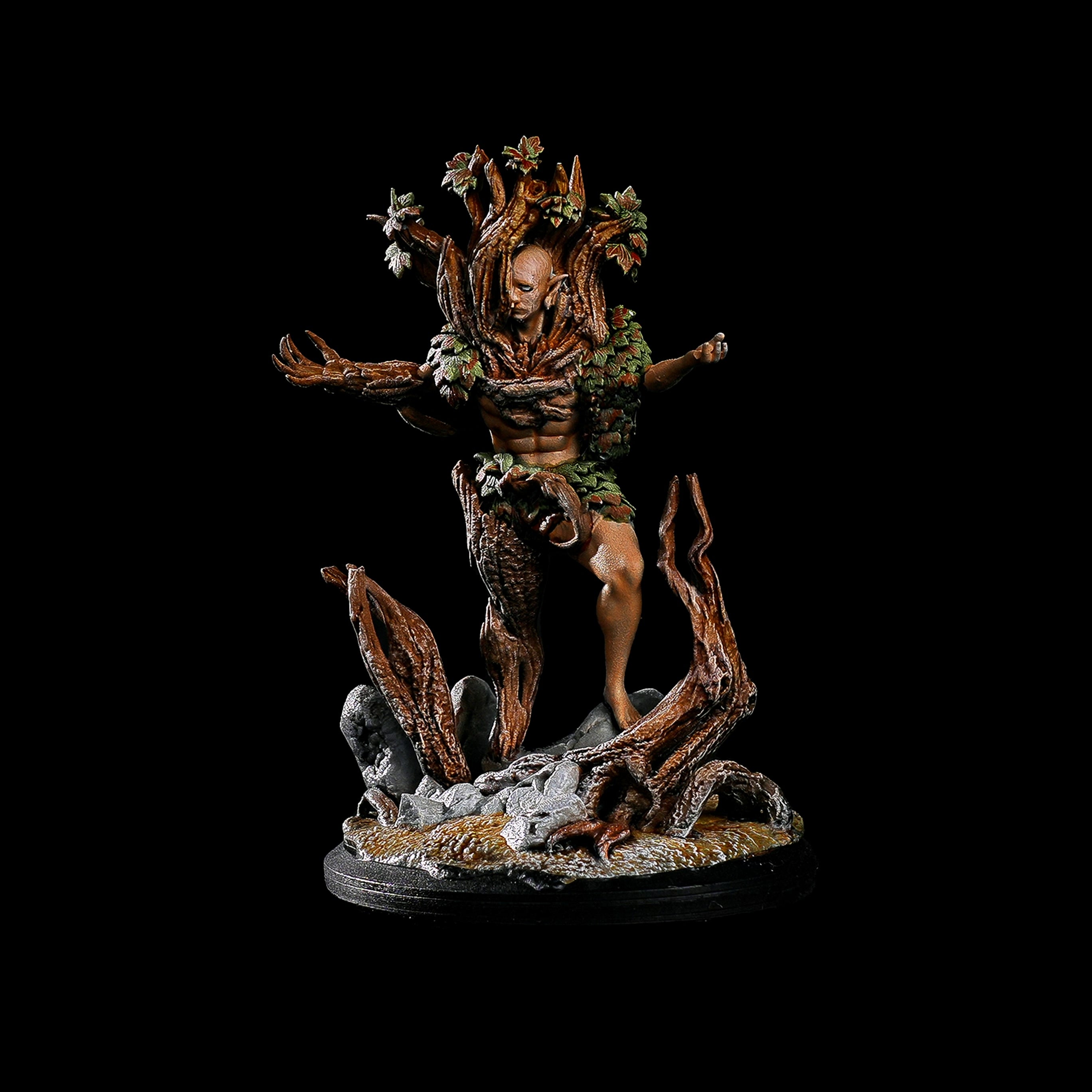 32mm pro-painted Thornwarden Treant miniature, fantasy hero figure compatible with DND, Pathfinder, and tabletop wargames.