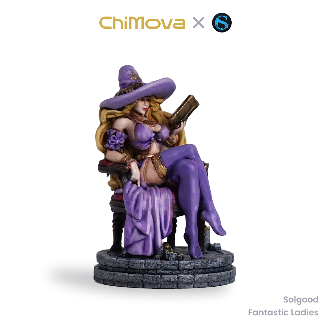 SolGood Creations Fantastic Ladies DND Pack hand painted 32mm resin miniature set for DND tabletop gaming and collectors, view 5