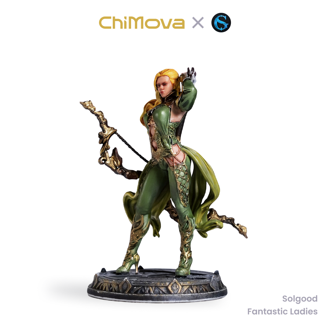 SolGood Creations Fantastic Ladies DND Pack hand painted 32mm resin miniature set for DND tabletop gaming and collectors, view 7