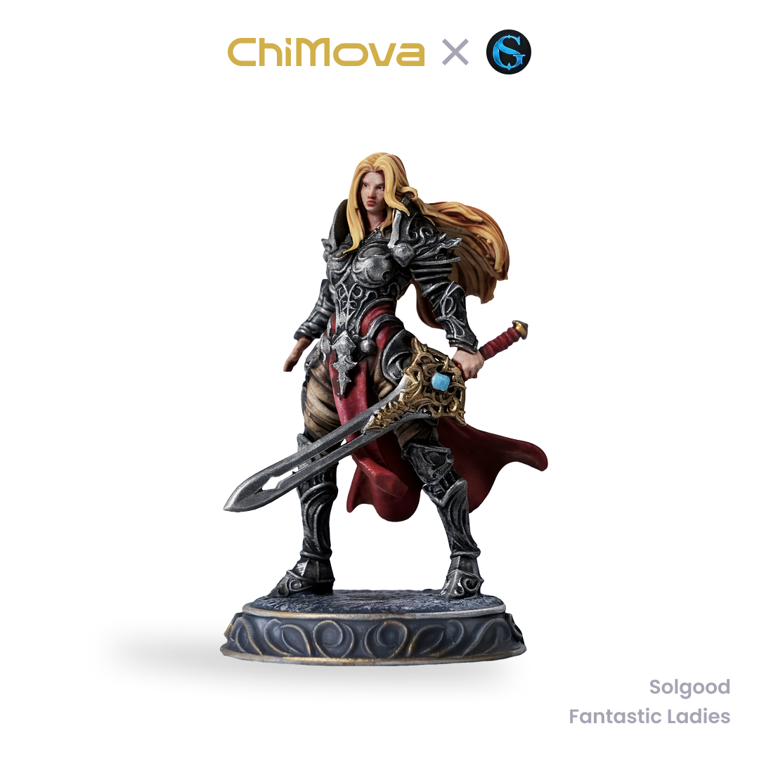 SolGood Creations Fantastic Ladies DND Pack hand painted 32mm resin miniature set for DND tabletop gaming and collectors, view 3