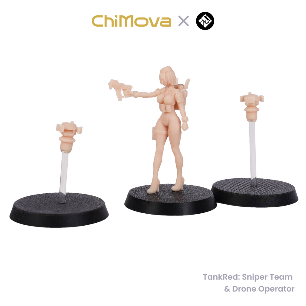 TankRed: Sniper Team & Drone Operator - Unpainted Resin Miniature Set for DND & TRPG product image 2