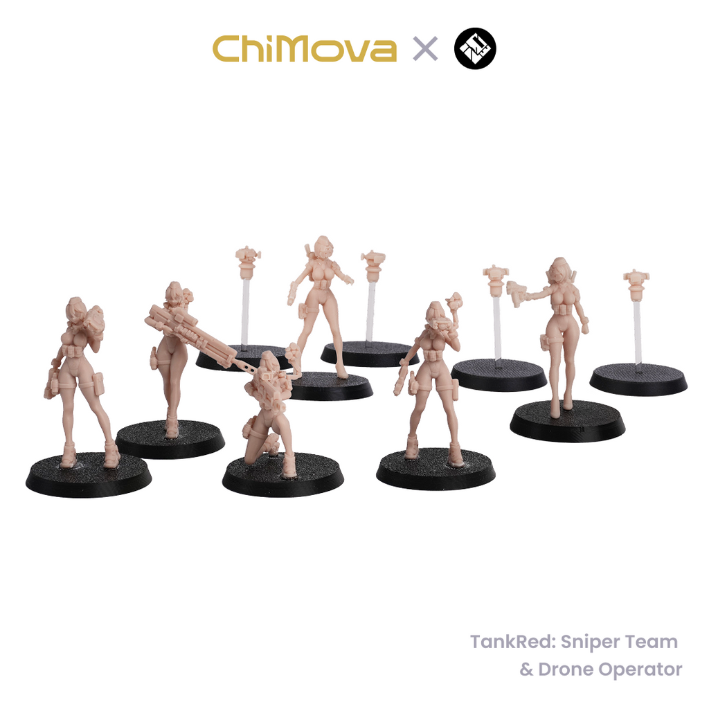 TankRed: Sniper Team & Drone Operator - Unpainted Resin Miniature Set for DND & TRPG product image 6