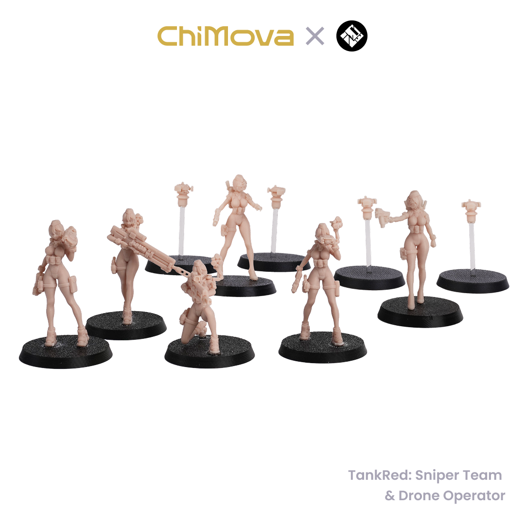 TankRed: Sniper Team & Drone Operator - Unpainted Resin Miniature Set for DND & TRPG product image 6