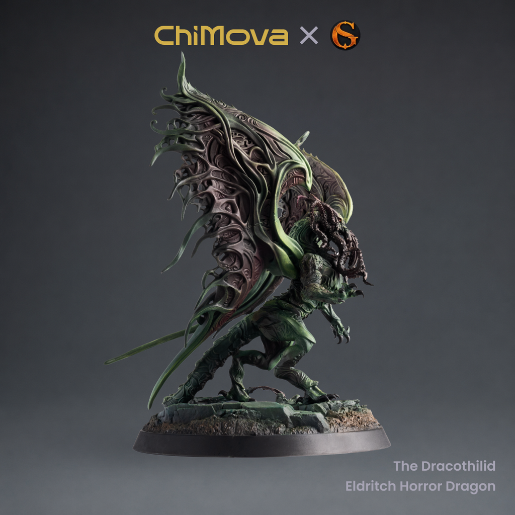 SolGood Creations: The Dracothilid, Eldritch Horror Dragon - Hand Painted