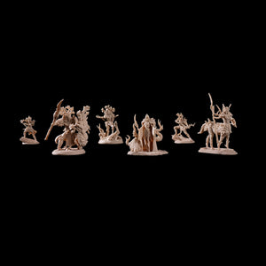 Legends of Aetheron: Thornsunder Wilds Army Pack, unpainted grey resin miniatures for DND and TRPG, 32mm scale.