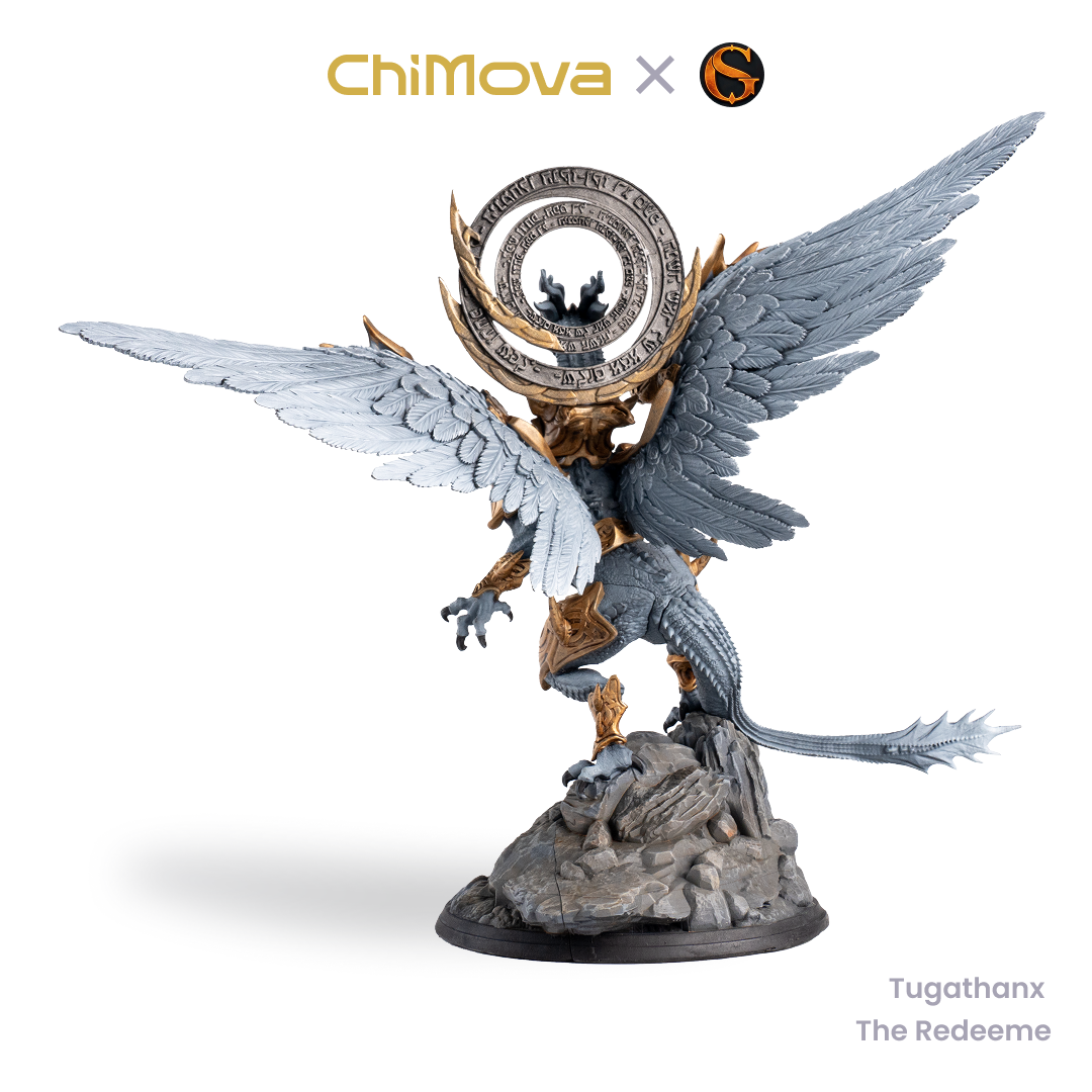 SolGood Creations Tugathanx the Redeemer hand painted resin miniature for DND tabletop gaming and collectors, view 2