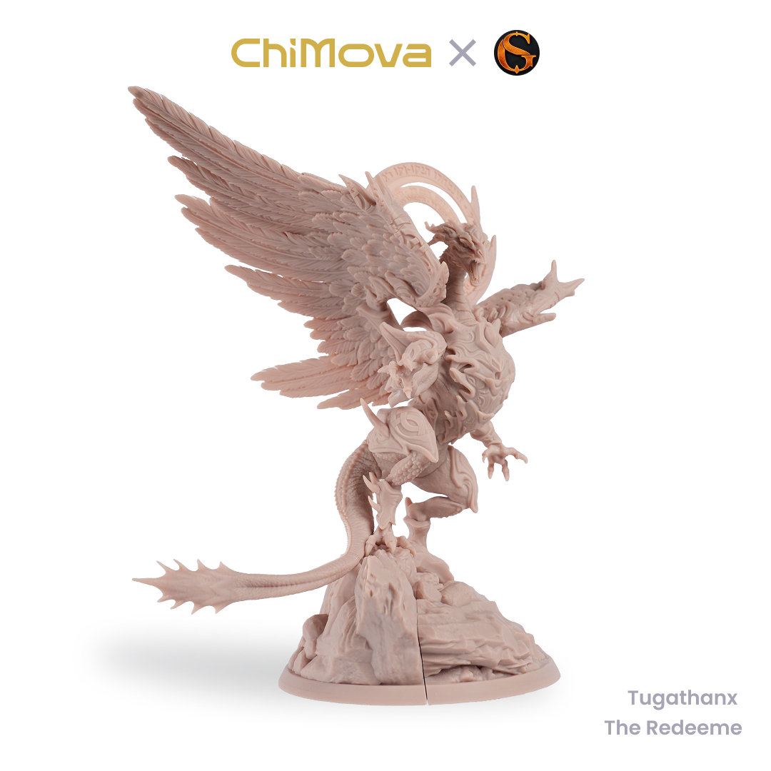 SolGood Creations Tugathanx the Redeemer unpainted resin miniature for DND tabletop gaming and collectors, view 2