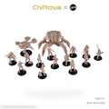 UNIT9 The Zero Ash Nomads unpainted 32mm resin miniature set for DND tabletop gaming and collectors, view 1