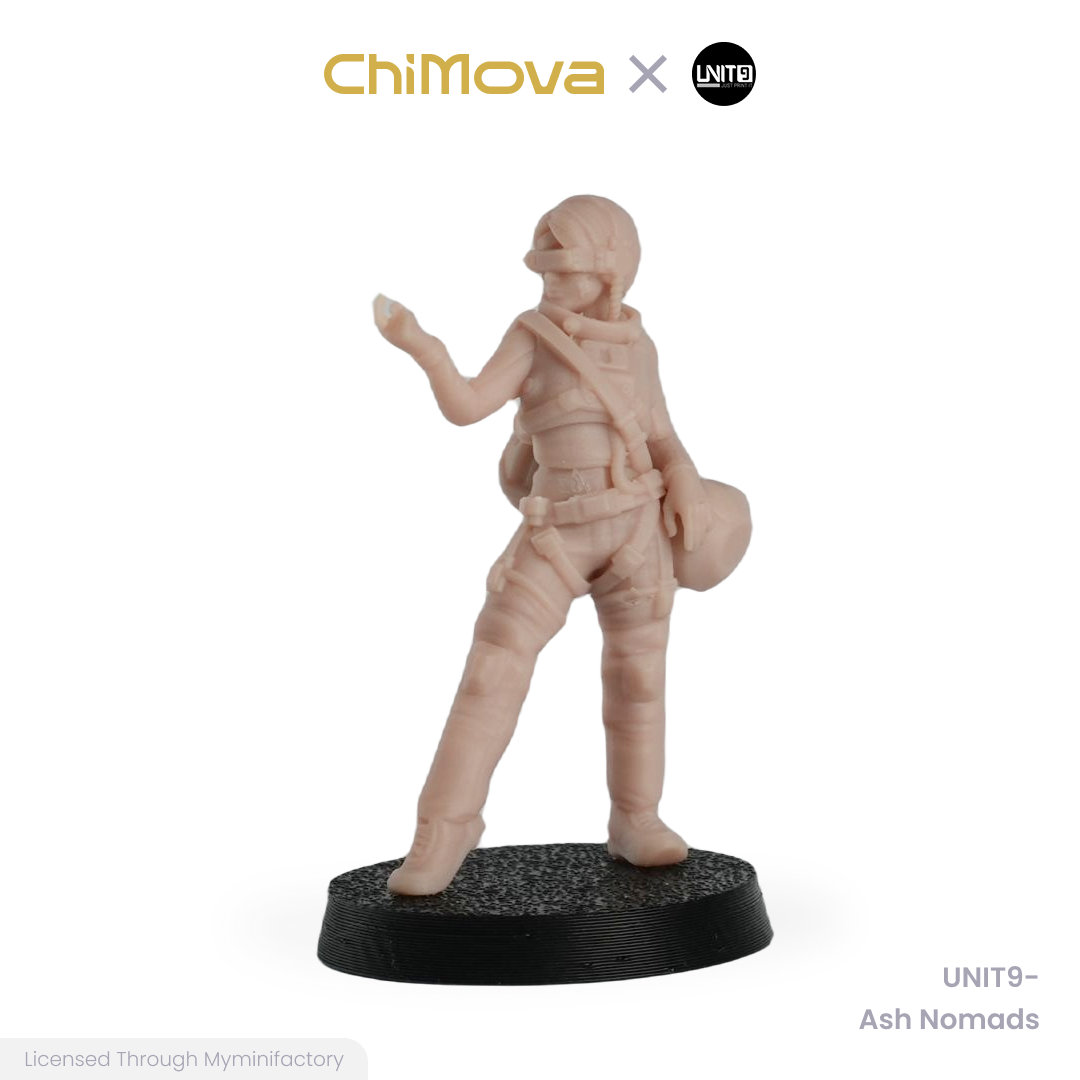 UNIT9 The Zero Ash Nomads unpainted 32mm resin miniature set for DND tabletop gaming and collectors, view 9
