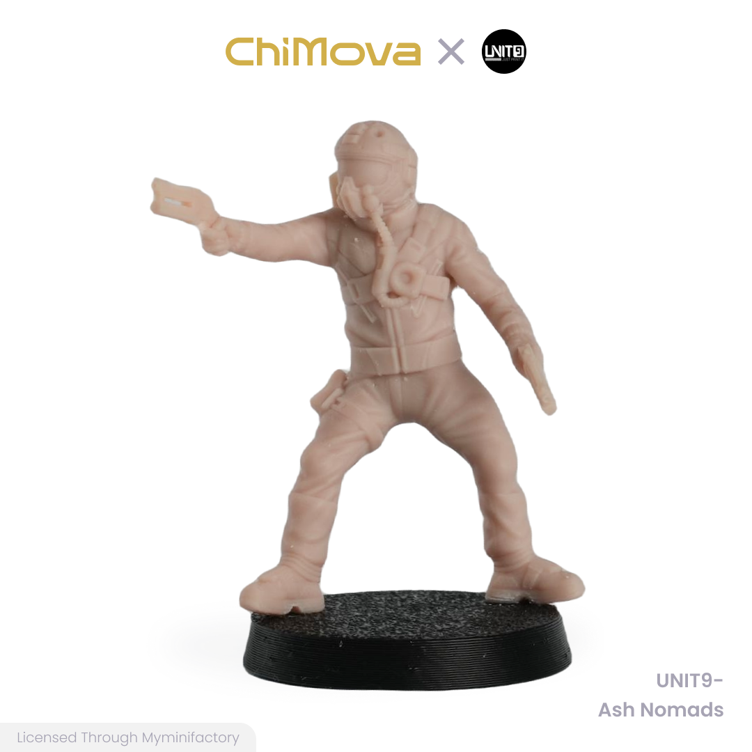 UNIT9 The Zero Ash Nomads unpainted 32mm resin miniature set for DND tabletop gaming and collectors, view 10