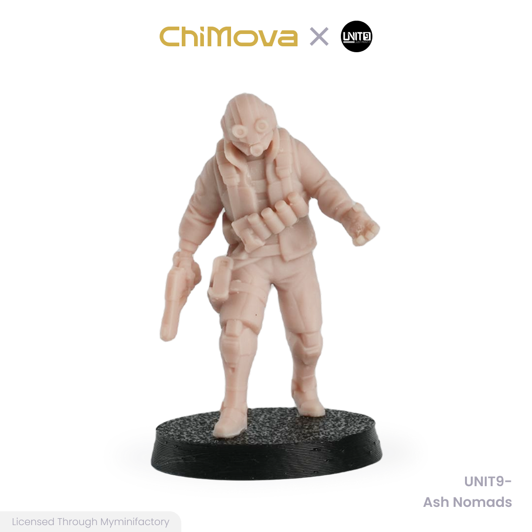 UNIT9 The Zero Ash Nomads unpainted 32mm resin miniature set for DND tabletop gaming and collectors, view 12