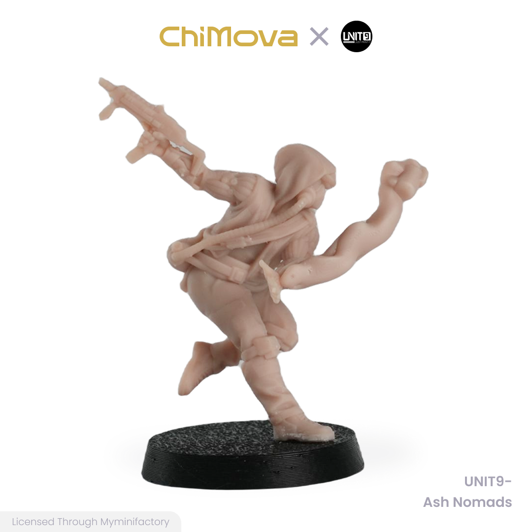UNIT9 The Zero Ash Nomads unpainted 32mm resin miniature set for DND tabletop gaming and collectors, view 13